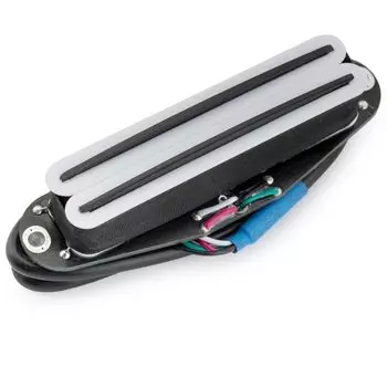 Musiclily Pro Керамический хамбакер для Strat Electric Белый Черные рельсы ST-DPMC Звукосниматель одинарного размера, 9,2 кОм, Гитары, Корпус,