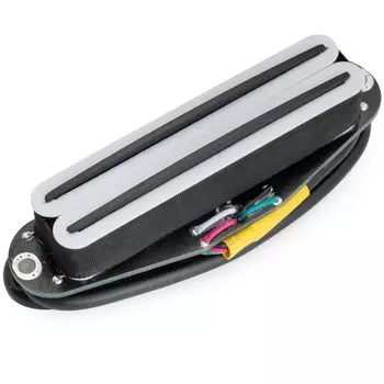 Musiclily Pro Керамический Хамбакер Супер для Страт Электро Белый Черные Рельсы Звукосниматель Одинарного Размер, 13.2K Дисторшн, Гитары, Корпус,