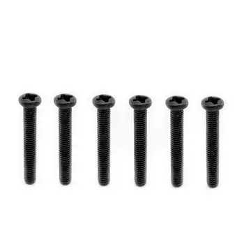 Musiclily Pro метрические M3X16 мм стальные винты регулировки седла для импортной электрогитары Telecaster черного цвета с бриджем, (Набор 6) чёрный