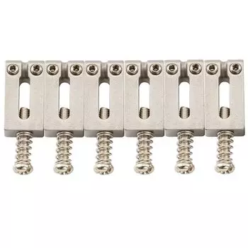 Musiclily Pro Pitch нержавеющая сталь седло для электрогитары оригинального цвета 10,5 мм Strat/Telecaster, (Набор 6)