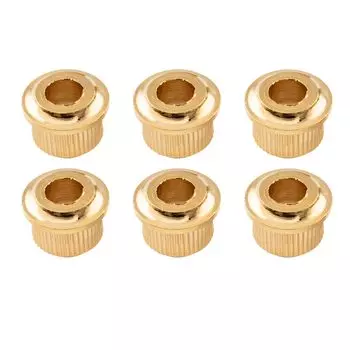 Musiclily Pro Steel 6mm to 10mm Guitar Peg Conversion Gold of Vintage/Modern Bush, (Set 6)