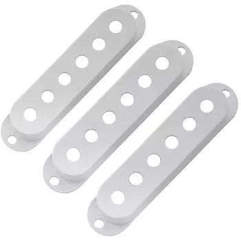 Musiclily Pro Strat Pickup Cover Set Pitch ST Single PU Cover for Strat Electric White of 10.5mm USA/Mexico Guitar, (Set 3) белый