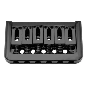 Musiclily String Pitch Hardtail Guitar Bridge for Electric Black 10.5mm Strat/Telecaster Guitar, чёрный