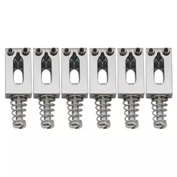 Musiclily Тремоло бридж седло для ST Telecaster Electric Chrome 10.5 мм Strat/TL гитары, (Набор 6)