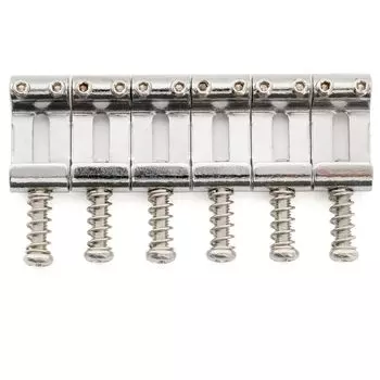 Musiclily ультра закаленная сталь винтажное седло бриджа для электрогитары Strat хром 10,5 мм (Набор 6)