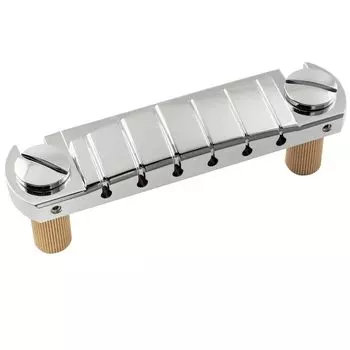 Musiclily Ultra Brass Guitar Wraparound Bridge Tailpiece One для электрогитары USA PRS Nickel 10,4 мм,