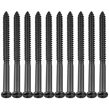 Musiclily Ultra x 35mm Stainless Steel Guitar Pickup Screws JB Jazz Precision Electric Guitar PU Mounting Black of 2.6 Bass/PB Bass/P90/JM Screws,