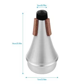 Muslady Алюминиевый глушитель для практики на трубе, прямой немой глушитель для начинающих