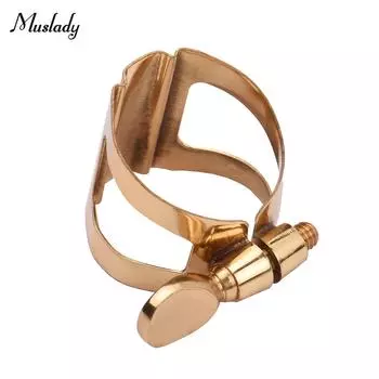 Muslady одновинтовая регулируемая лигатура для саксофона, компактная прочная лигатура для саксофона сопрано золотой