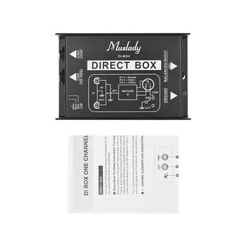 Muslady Профессиональный одноканальный пассивный DI-Box с прямым впрыском аудиосистемы, балансный и небалансный