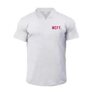 Muslceguys, новинка лета, мужская деловая футболка-поло с принтом и лацканами, простой и модный повседневный топ с короткими рукавами M чёрный