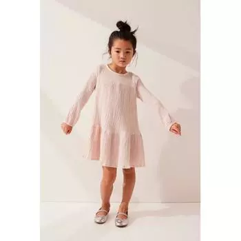 Муслиновое платье HMA line пудрово-розовое сердце