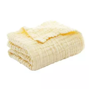 Муслиновый плед летний на диван, дышащий однотонный муслиновый плед, уютный плед для кровати, дивана, для путешествий, для праздничного использования 25cm жёлтый