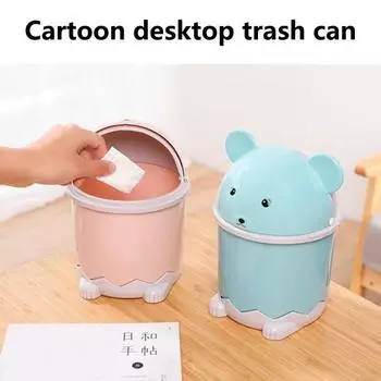 Мусорная корзина большой емкости для офисного использования, износостойкий стол, маленькая крошечная корзина для мусора, деликатный контейнер для пыли, легко чистится синий