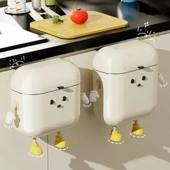 Мусорное ведро для кухни, настенное мусорное ведро с крышкой, бытовая неперфорированная мусорная корзина, туалетная бумага для ванной комнаты