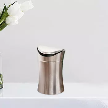 Мусорное ведро для столешницы из матовой нержавеющей стали Компактный мусорный бак для современного стола Argent