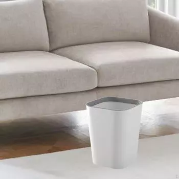 Мусорное ведро для ванной комнаты, мусорное ведро большой емкости для хранения небольшого пространства для домашнего хозяйства White 12 L