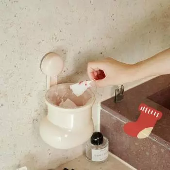 Мусорное ведро настенное с присоской, дизайн, симпатичная форма ботинка, большая емкость, настольный красный