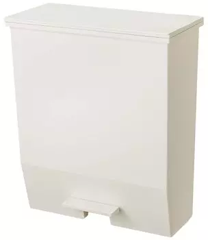 Мусорное ведро RISU Solow с крышкой 45 л, белое, с педалью, двойной дверцей, антибактериальная обработка, сделано в Японии, стильное кухонное разделение, широкий пылесборник с белый