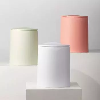 Мусорное ведро с ручным прессом и крышкой, двухслойное съемное мусорное ведро, дропшиппинг small белый