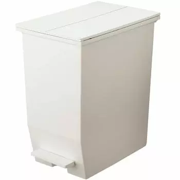 Мусорное ведро Squirrel с педалью, под полкой, двойное, с педалью, открывающееся, с двумя отверстиями, 45 л, белое, антибактериальное, устойчивое к пятнам, сделано в Японии 177463 белый