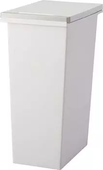 Мусорный бак Asbel с крышкой толкающего типа 45 л, произведен в Японии, герметичный, ширина x глубина x высота, белый Evan MP 28,4 x 46,2 x 58,7 см белый