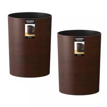 Мусорный бак Asbel Wood Grain S коричневый 2 шт Leclerc Collection 4.7 л коричневый