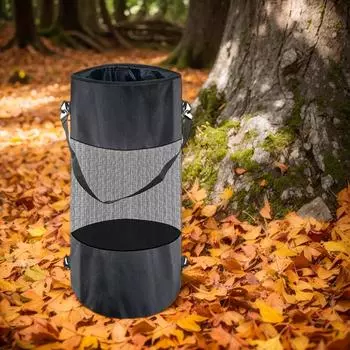 Мусорный бак для лодки, многоразовый мусорный мешок, переносной сетчатый мусорный мешок, 600D Oxford, контейнер для мусора для лодки, рыболовные принадлежности чёрный