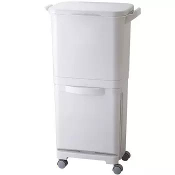 Мусорный бак для сортировки белок, вертикальный сортировочный вагон, ведро серое, 45 л, сделано в Японии, 45S H&H белый