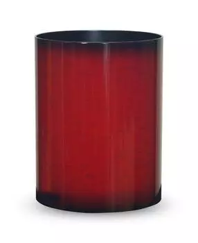 Мусорный бак Kasuri Kasuri S Red Trash Can, стильный, тонкий, круглый, без крышки, для кухни, гостиной, японской комнаты, в японском стиле, ведро, без крышки, мусорный бак