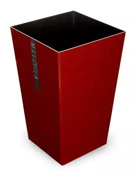 Мусорный бак Metallica M Square Metallica BRM Bordeaux Red Trash Can Стильный уличный без крышки кухонный Гостиная Slim Pail Lidless Мусорный бак Metallica