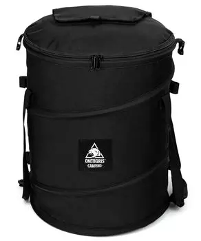 Мусорный бак OneTigris для кемпинга, 45 л, коробка передач, отдельно стоящий, мягкий, складной, с крышкой, разделение мусора, водонепроницаемое дно, водоотталкивающий материал