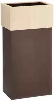 Мусорный бак Yamato Kogei, пылесборник с невидимой крышкой, двойной куб 30 Вт, CUBE 30, 30 л, коричневый, сделано в Японии, YK15-011
