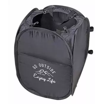 Мусорный контейнер CAPTAIN STAG, контейнер для мусора, выдвижной контейнер для пыли с мешком для хранения, черный, Monte UM-1550, 380 x 380 x высота 500 мм