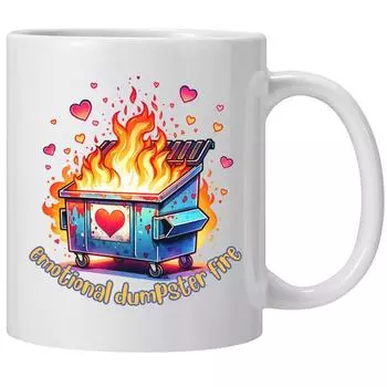 Мусорный контейнер Пожар Мусорное ведро Эта маленькая свеча Керамическая кофейная кружка Чашка для воды Моё 301-400ml