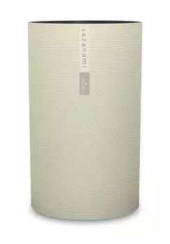 Мусорный контейнер в стиле гипса L Ripple White Ivory IV 13 л, круглый, стильный, без крышки, для кухни, гостиной, мусорное ведро, без крышки, для интерьера в японском стиле