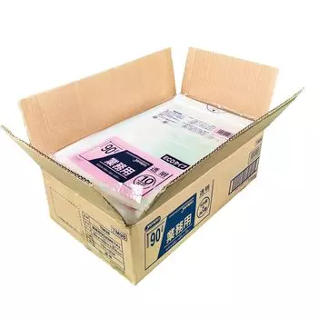 Мусорный мешок Japax толщиной 90 л, 10 штук x 30 книг TM98 Пластиковый пакет с металлоценовым составом, устойчивым к растяжению (прозрачный) 0,030 мм (300