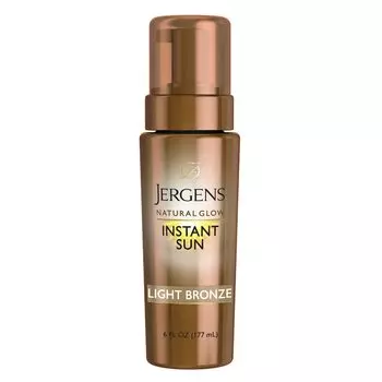 Мусс для мгновенного загара Jergens Natural Glow Instant Sunless Light Bronze, 6 унций.