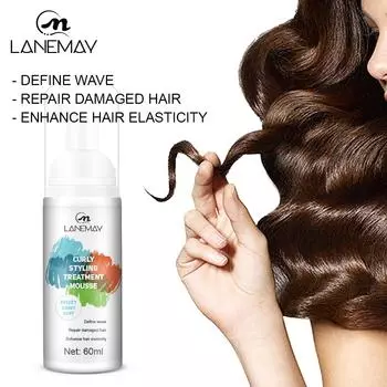 Мусс для укладки вьющихся волос Увлажняющий спрей против волос с ароматом ананаса для вьющихся волос 60ml