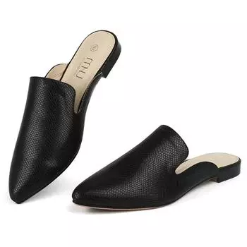 MUSSHOE Мюли женские на плоской подошве Удобные женские мюли с острым носком 7.5