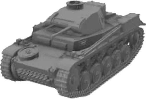 Mussini WW2 German Panzer II F Type Resin Kit 1/100 (2 pieces) MM100-016 (Tank)