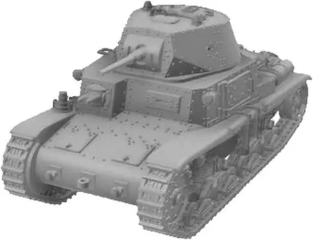 Mussini WW2 Italy Fiat Ansaldo Medium Tank Resin Kit 1/72 M14/41 MM072-030 (Tank)