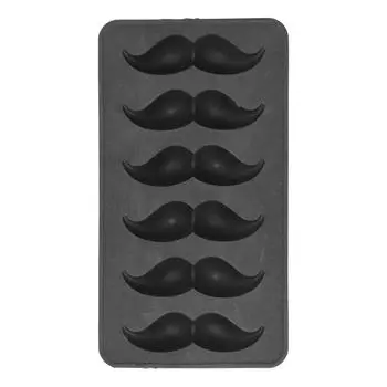 Mustache Shaped Silicone Mold Black Food Grade Household Ice Tray for Home Summer Kitchen