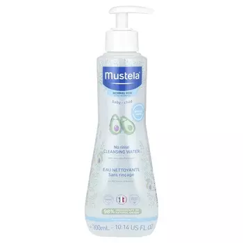 Mustela, Baby, очищающая вода, не требующая смывания, 10,14 жидких унций (300 мл)