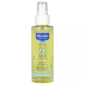 Mustela, Baby Oil with Avocado Oil, 3.38 fl oz (100 ml)