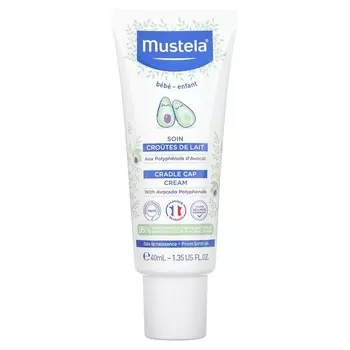 Mustela, Крем от кожных заболеваний Cradle Cap, без отдушек, 1,35 жидких унций (40 мл)