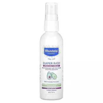 Mustela, Спрей-крем от опрелостей, без отдушек, 3 жидких унции (88 мл)