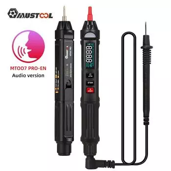 MUSTOOL MT007/MT007 Pro/MT007 Pro-EN Цифровой мультиметр True RMS Ручка для измерения напряжения Ручка Измеритель фазовых последовательностей 3 в 1 Цветной экран Голосовое вещание MT007 PRO