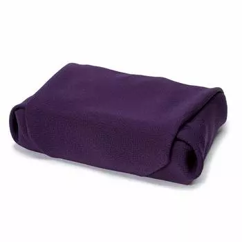 Musubi Approximately Pure Width Made in Japan Furoshiki, 45cm, Silk, Crepe, Plain, No. 6, Purple, 30601-001