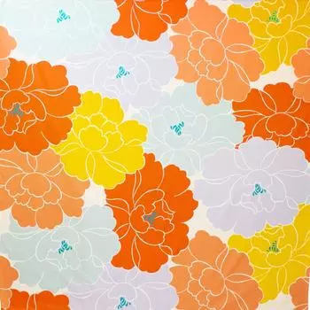 Musubi Furoshiki 100 Hime Musubi Aqua Drop Recycled Adeline Klam Peony Orange 100 см Полиэстер Водоотталкивающий